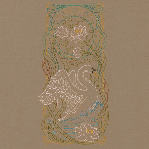 Art Nouveau Gilded Swan - Image 2