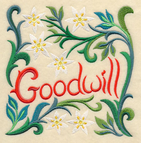 Art Nouveau Goodwill with Star of Bethlehem Flower - Image 3