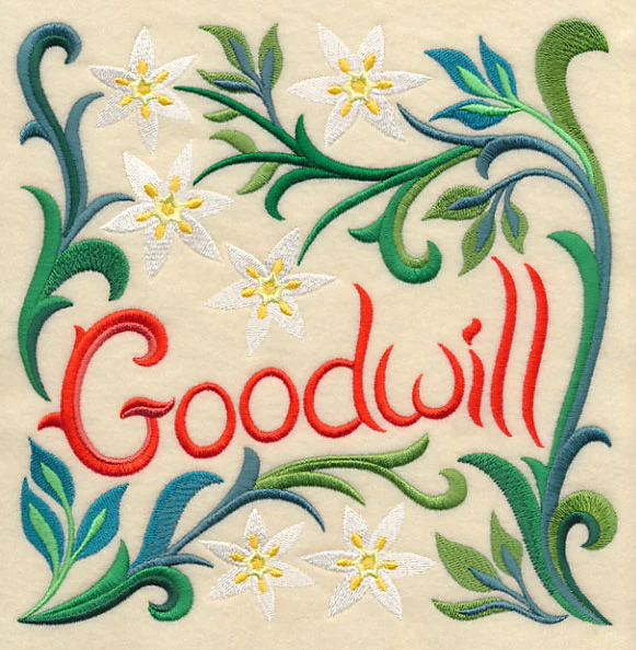 Art Nouveau Goodwill with Star of Bethlehem Flower - Image 6