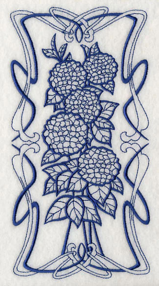 Art Nouveau Hydrangea (Bluework) - Image 3