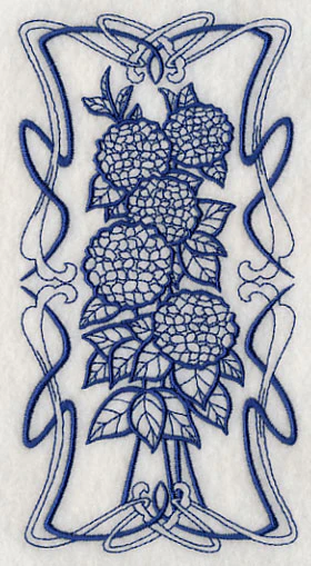 Art Nouveau Hydrangea (Bluework) - Image 4