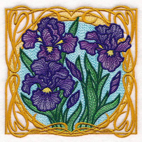 Art Nouveau Iris Bouquet - Image 6