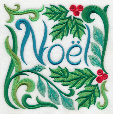 Art Nouveau Noel with Holly - Image 3