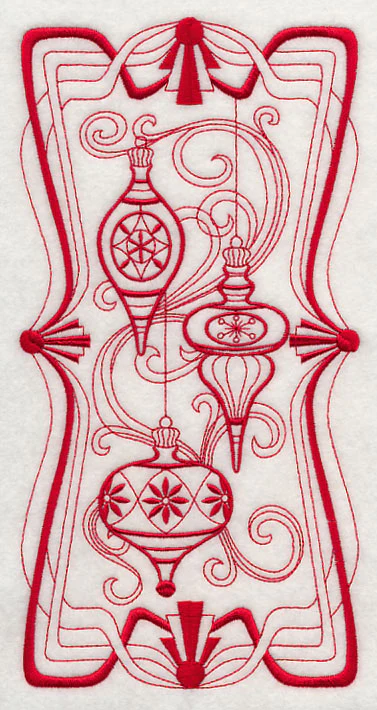 Art Nouveau Ornaments (Redwork) - Image 2