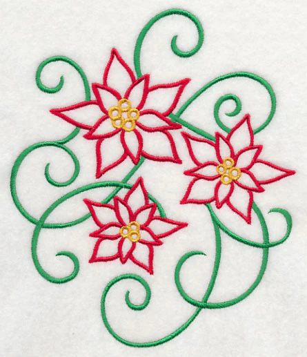 Art Nouveau Pretty Poinsettias - Image 4