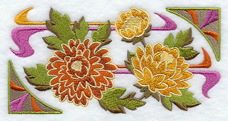 Arts and Crafts Chrysanthemum Rectangle - Image 2