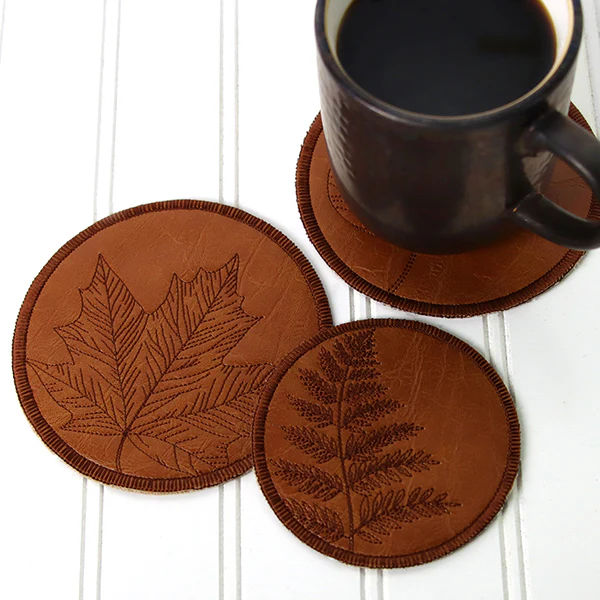 Aspen Leaf Coaster (In-the-Hoop) - Image 2