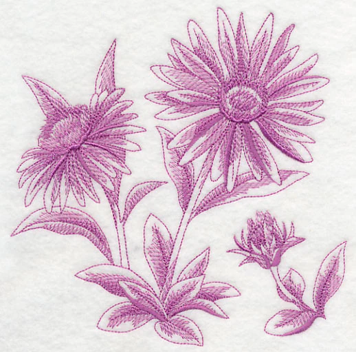 Aster Botanical (Toile) - Image 2