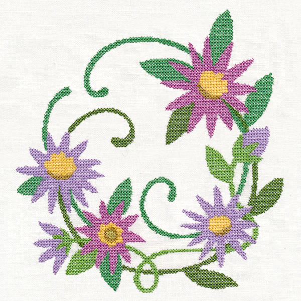 Aster Wreath (Cross Stitch) - Image 2