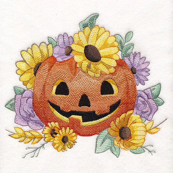 Asters and Black-eyed Susans Jack o' Lantern