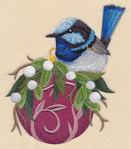 Australian Blue Wren on Ornament - Image 2