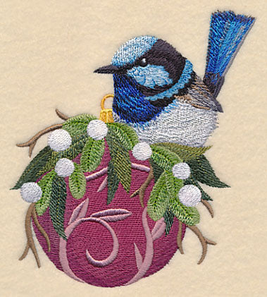 Australian Blue Wren on Ornament - Image 3