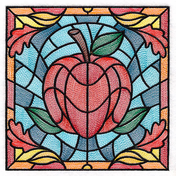 Autumn Accents Stained Glass - Apple - Image 2