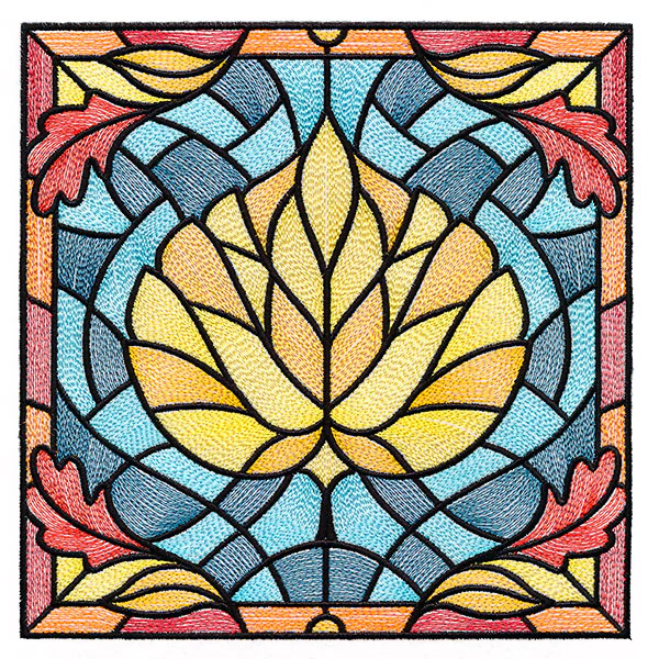 Autumn Accents Stained Glass - Aspen Leaf