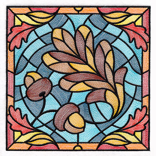 Autumn Accents Stained Glass - Oak Leaf & Acorns - Image 9