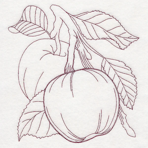 Autumn Bounty Quilting Square - Apples (Double Run) - Image 2