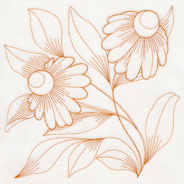Autumn Bounty Quilting Square - Coneflowers (Double Run) - Image 6