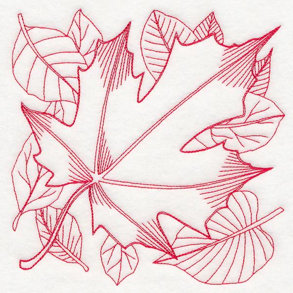 Autumn Bounty Quilting Square - Maple Leaf (Double Run) - Image 3