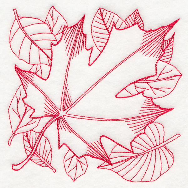 Autumn Bounty Quilting Square - Maple Leaf (Double Run) - Image 4