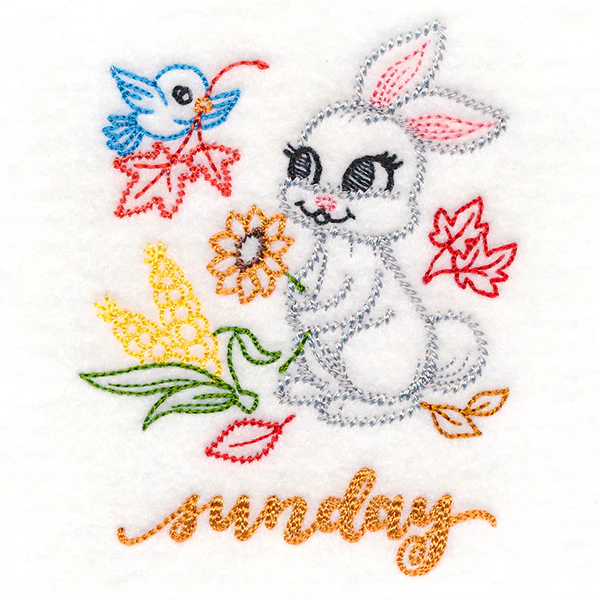 Autumn Bunny on Sunday (Vintage) - Image 2
