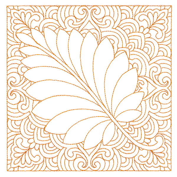Autumn Delights Birch Leaf Quilting Square (Double Run) - Image 3