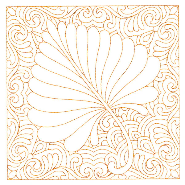 Autumn Delights Cottonwood Leaf Quilting Square (Double Run) - Image 6
