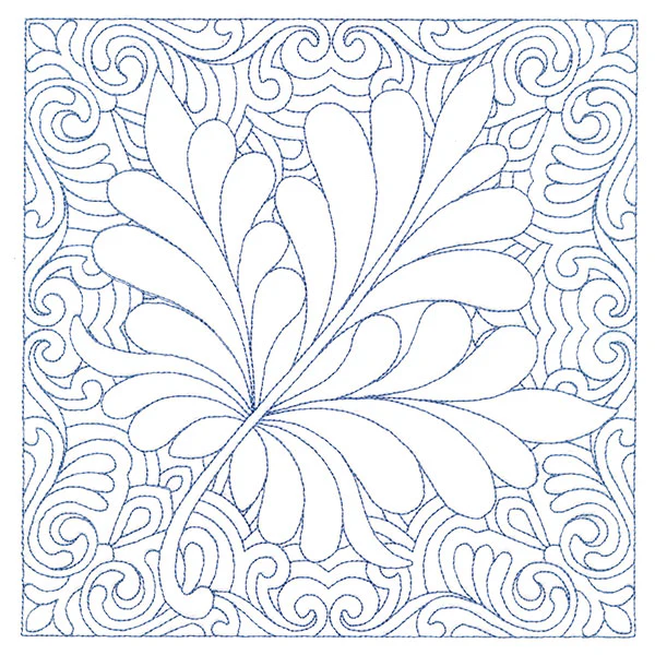 Autumn Delights Maple Leaf Quilting Square (Double Run)