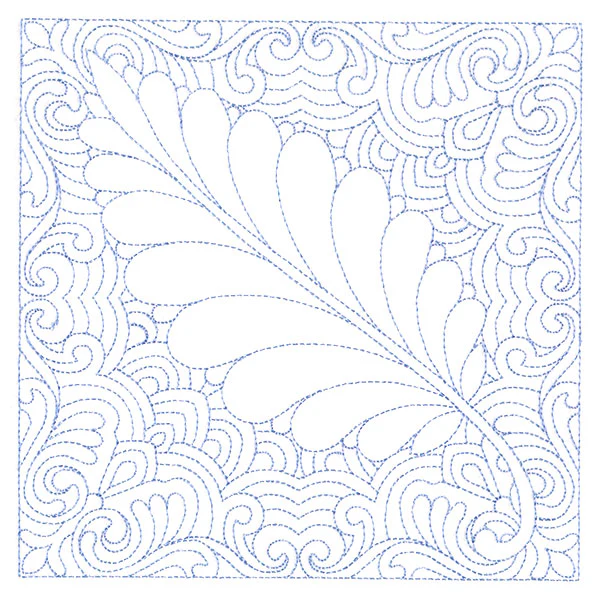 Autumn Delights Walnut Leaf Quilting Square (Double Run) - Image 3