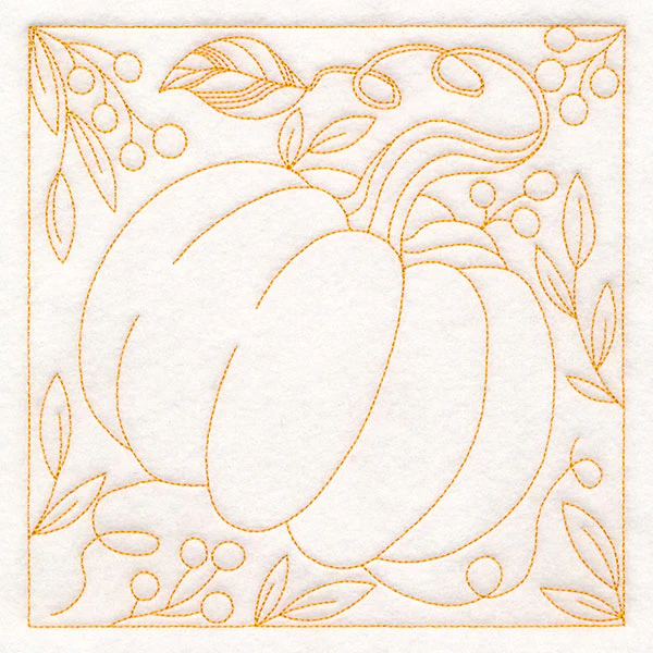Autumn Details Quilting - Pumpkin (Double Run) - Image 3
