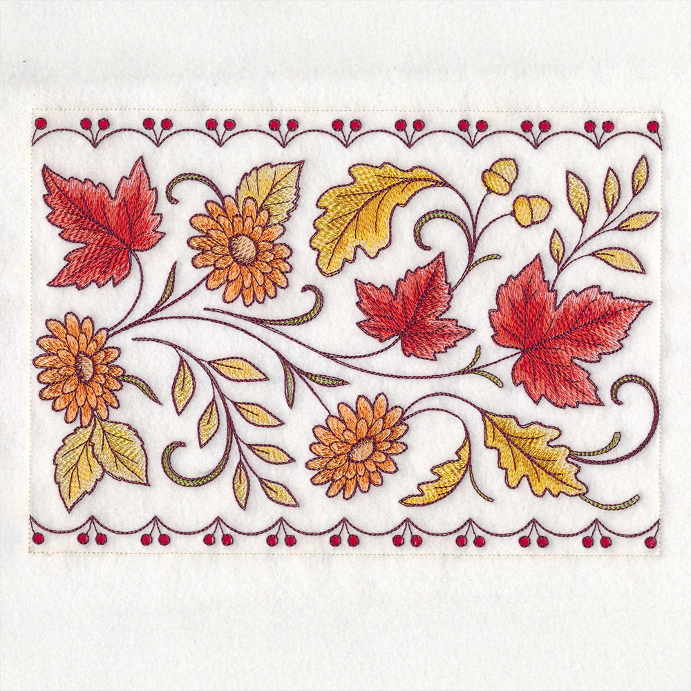 Autumn Floral & Leaves Table Runner Set - Image 6