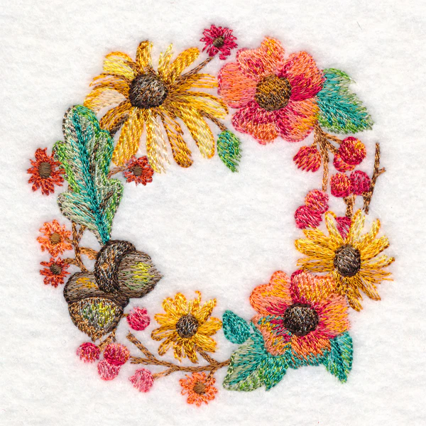 Autumn Floral Wreath in Watercolor - Image 5