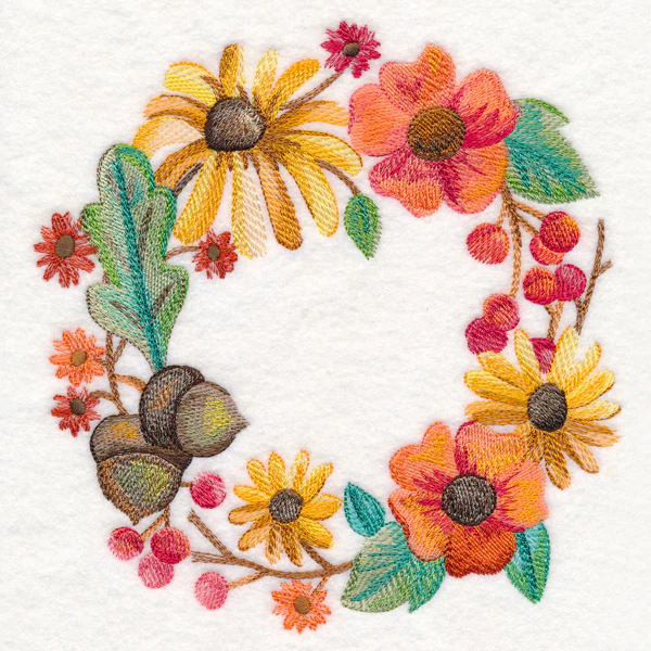Autumn Floral Wreath in Watercolor - Image 6