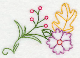 Autumn Flower and Leaf (Vintage) - Image 2
