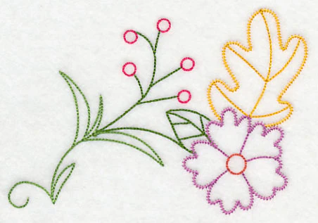 Autumn Flower and Leaf (Vintage) - Image 3