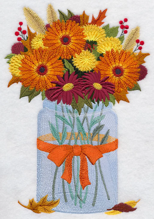 Autumn Flowers in Mason Jar - Image 5