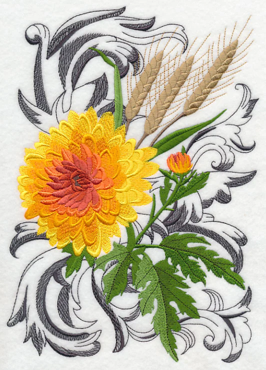 Autumn Flowers with Flourish - Image 5