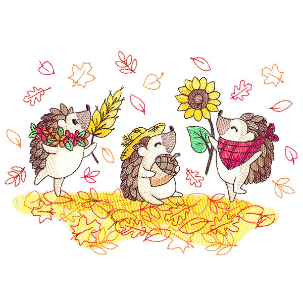 Autumn Fun Hedgehogs - Image 2
