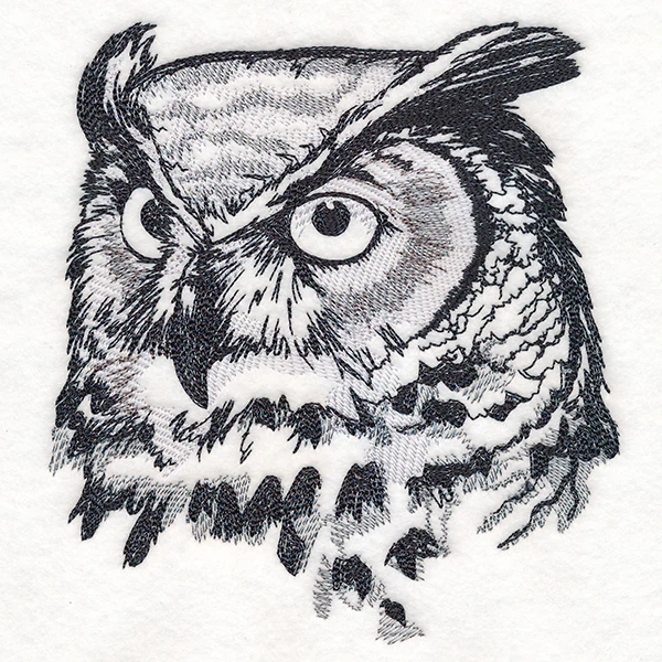 Autumn Great Horned Owl Sketch - Image 2