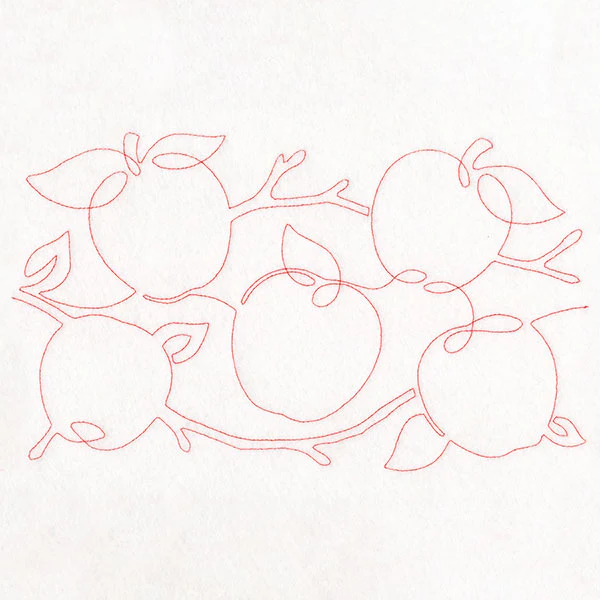 Autumn Harvest Apples (Edge-to-Edge Quilting)