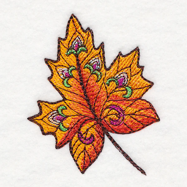 Autumn Jacobean Accent - Maple Leaf - Image 2