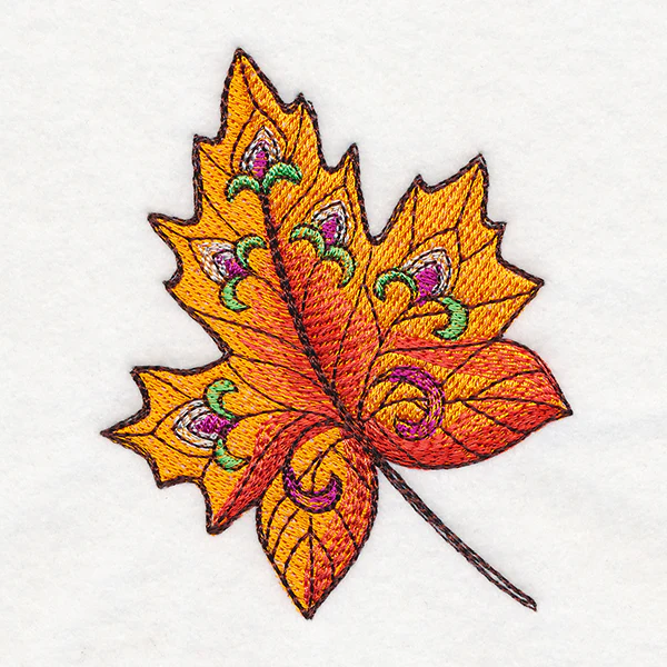 Autumn Jacobean Accent - Maple Leaf - Image 3