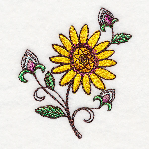 Autumn Jacobean Accent - Sunflower - Image 2