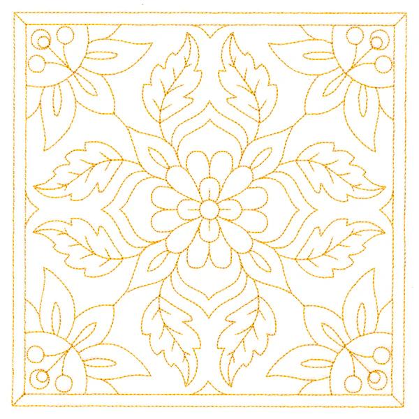 Autumn Kaleidoscope Quilting Square 1 (Double Run) - Image 2