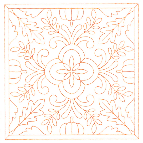 Autumn Kaleidoscope Quilting Square 3 (Double Run)