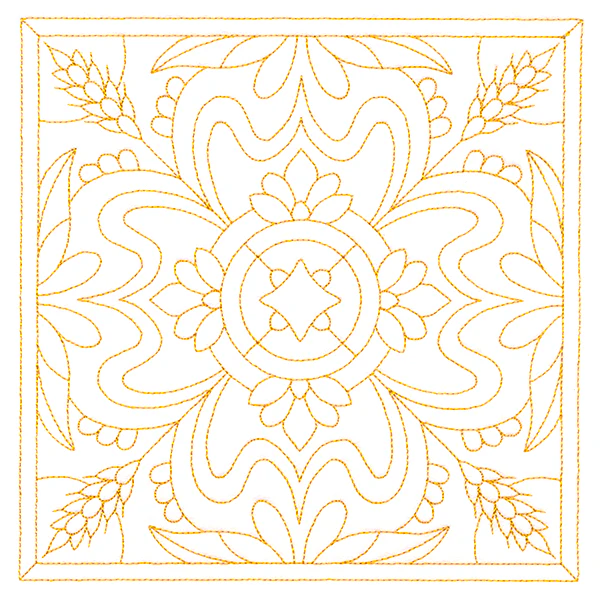 Autumn Kaleidoscope Quilting Square 4 (Double Run) - Image 2