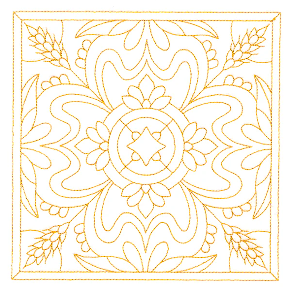 Autumn Kaleidoscope Quilting Square 4 (Double Run) - Image 3