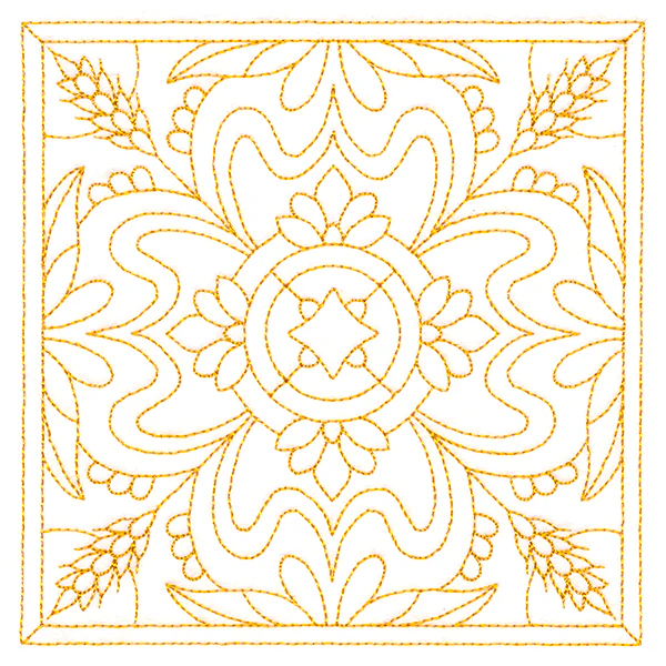 Autumn Kaleidoscope Quilting Square 4 (Double Run) - Image 4