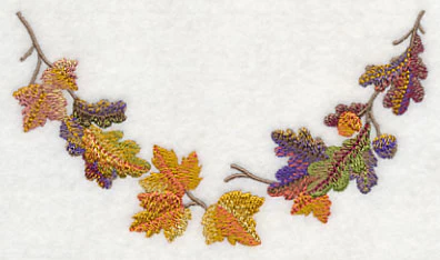 Autumn Leaves in Watercolor Neckline (V-Neck) - Image 3