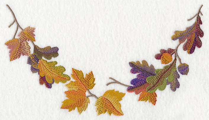 Autumn Leaves in Watercolor Neckline (V-Neck) - Image 4