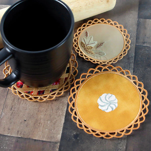 Autumn Leaves Pie Coaster (In-the-Hoop) - Image 6